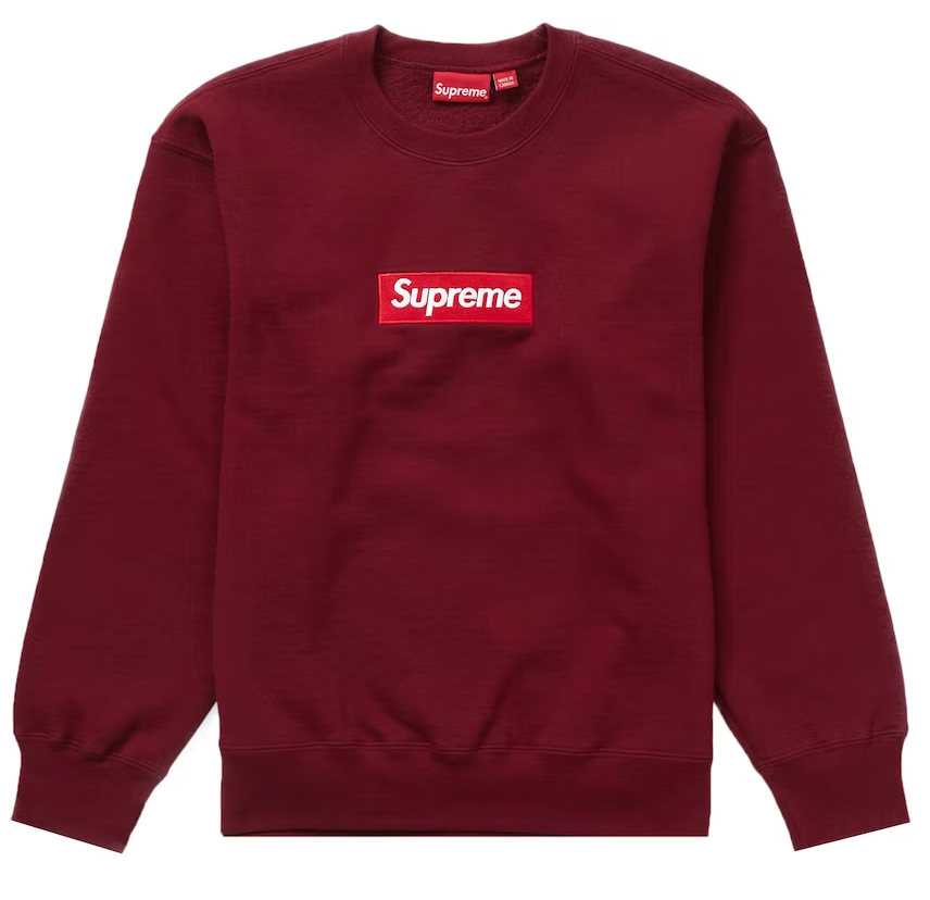 Supreme Box Logo Cardinal Crewneck (FW22)