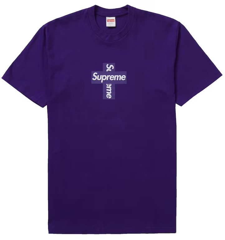 Supreme Cross Box Logo Purple Tee