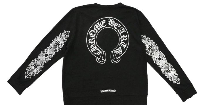 Chrome Hearts Horseshoe Long-Sleeve T-Shirt 'Black/White' - New Leaf