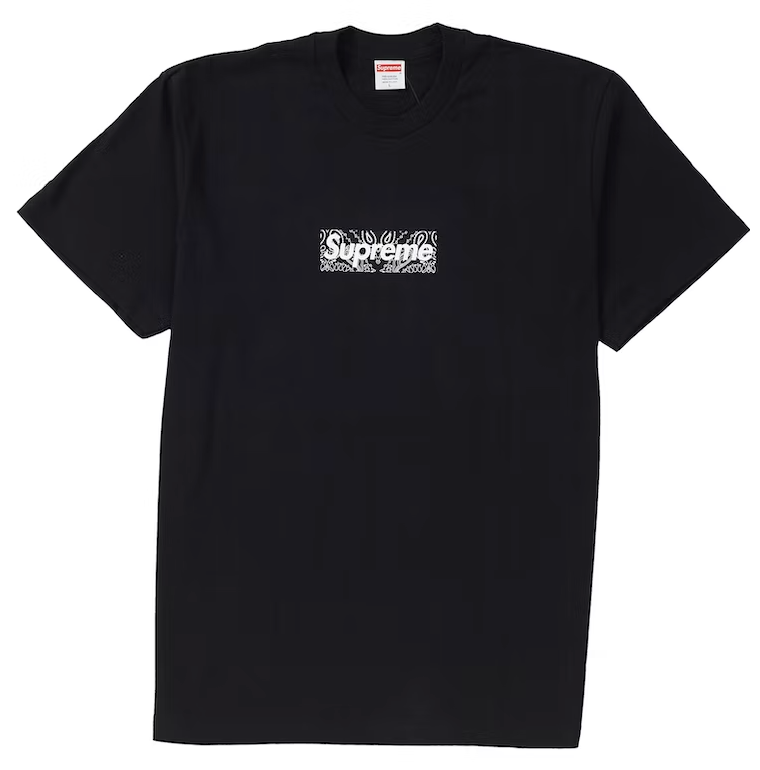 Supreme Bandana Box Logo Black Tee