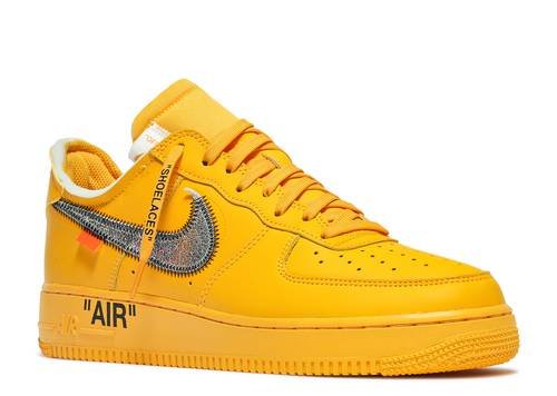 Nike Air Force 1 Low Off-White ICA University Gold - New Leaf